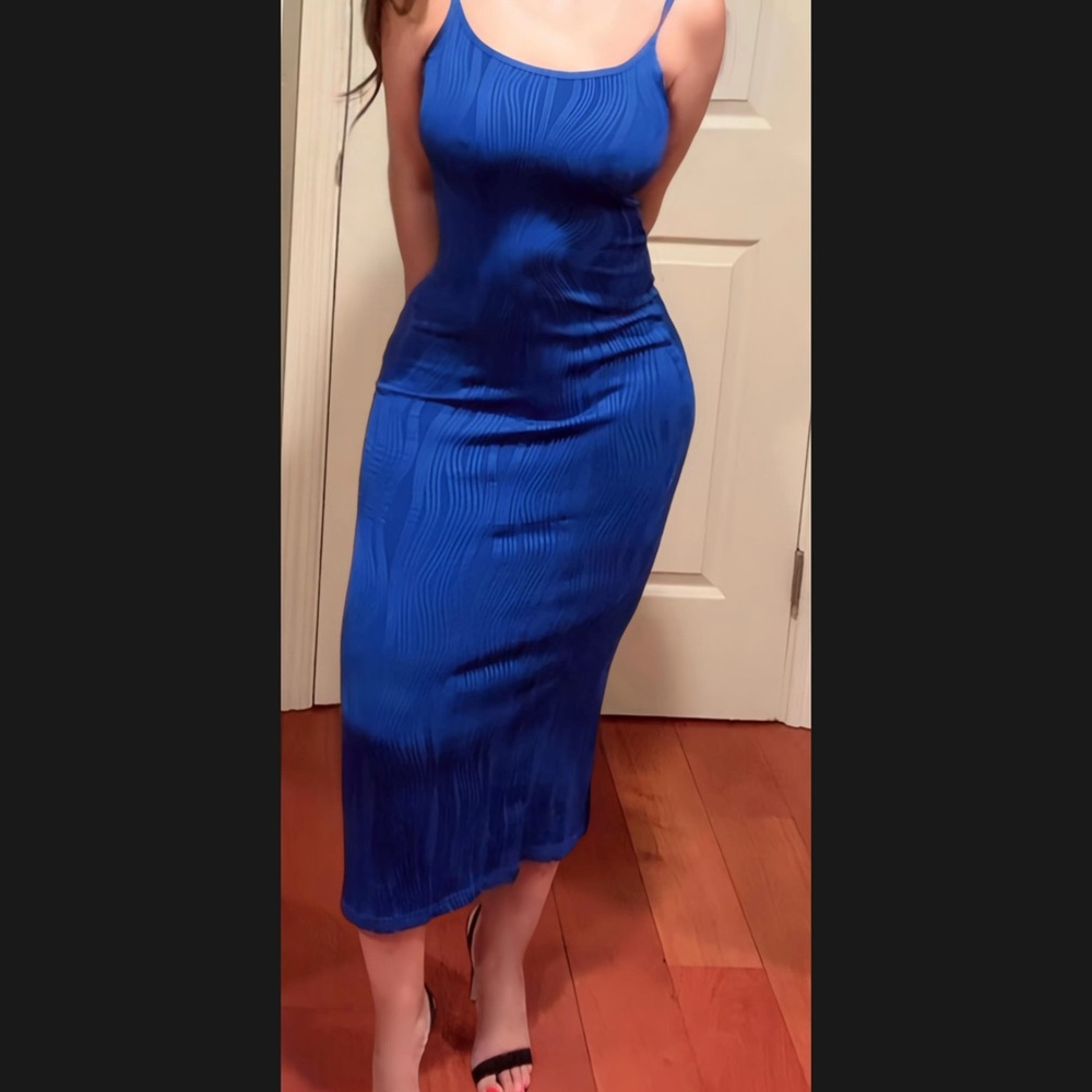 REVOLVE Royal Blue Midi Dress